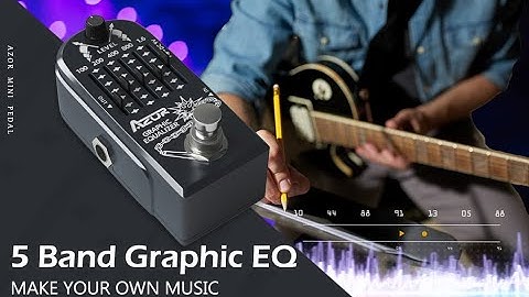 AMAZING！AZOR Guitar Pedal 6 Band Graphic EQ Pedal Graphic Guitar Equalizer Distortions Effect