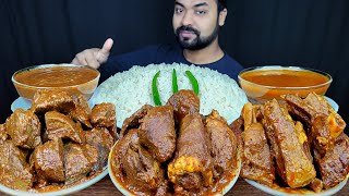 MUTTON LIVER CURRY, SPICY MUTTON CURRY, MUTTON HEART CURRY, RICE, GRAVY ASMR MUKBANG EATING SHOW ||