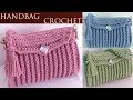 Bolso a Crochet punto 3D con asas de trenzas gruesas tejido muy fácil con trapillo tallermanualperu