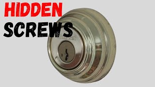 How to remove a deadbolt with NO Visible SCREWS