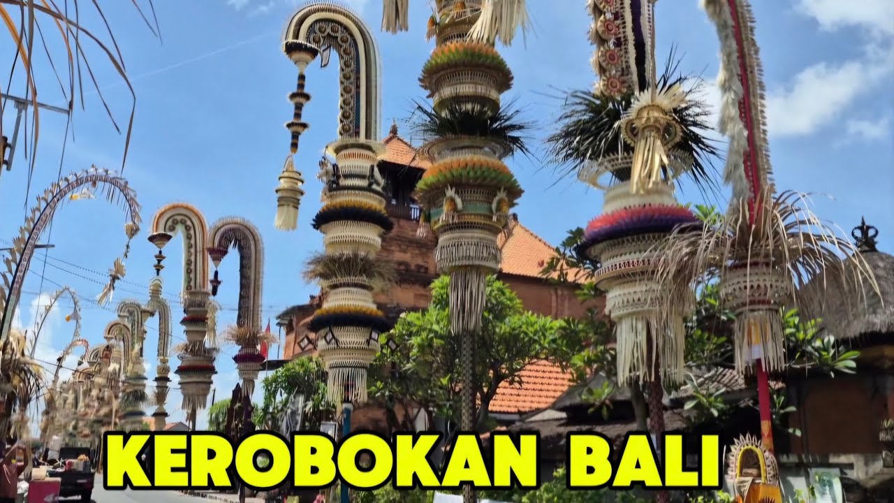 ATMOSPHERE OF THE TRADITIONAL VILLAGE OF KEROBOKAN DURING GALUNGAN DAY