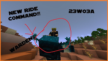 New Ride Command in MINECRAFT 23w03a