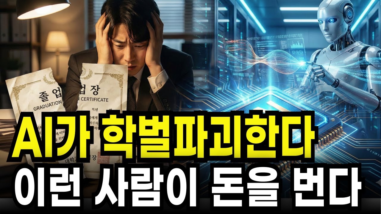 AI 시대 학벌 파괴 화이트 칼라 직업 한국이 '멘붕'에 빠진 이유 . 명문대 나와도 소용없다