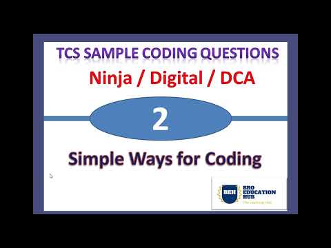Sample question of TCS NINJA/DIGITAL/DCA - 5 | sample questions | Previously asked | Broeducationhub