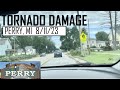 Perry Michigan Tornado 8/11/23 - Drive through tornado storm damage aftermath