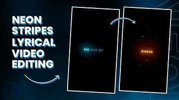 Instagram Trending Glowing Strip Lyrics Video Editing | Full Editing Tutorial