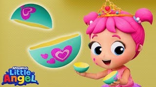 Princess Recycle Tea Party | Songs for Kids! | Little Angel | Moonbug Kids - Girl Power! 🌸🌺🌸