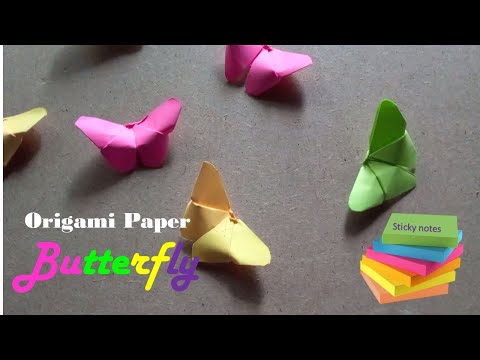 How to make Origami paper butterfly| Easy craft | DIY crafts | Sticky notes | origami tutorial