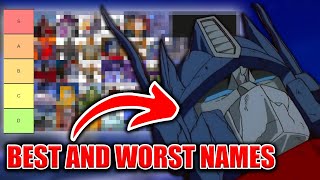 Transformers NAME RANKING