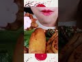CRISPY CHICHARRON PORK and Spicy fiery sauce 🔥 - ASMR MUKBANG #asmr #mukbang #eatingsounds