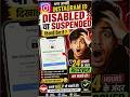 we've disabled your account instagram 2026 | #instagram #shorts