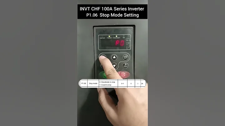 P1.06 Stop Mode Setting #invt #parameter #invtSettings