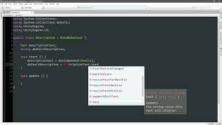Brief Unity Tutorial: Description Boxes