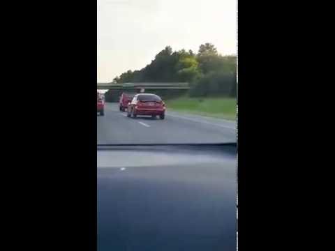 Crazy aggressive driver on Interstate 20/59 has an accident