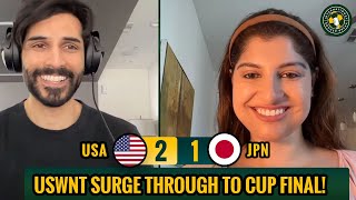 USWNT fight back to make SheBelieves Cup final! | USA v Japan Match Reaction