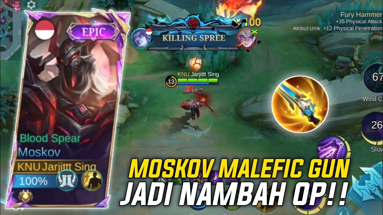MOSKOV ATTACK SPEED + MALEFIC GUN JADI ENAK BUAT BY ONE? || MOBILE ...