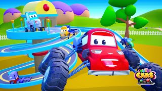 Cars and Trucks Fun Play Long Round Slider and Lift Parking Game 3D Animated Car Games Funny Videos