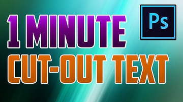 Photoshop CC : How to Make Cut-Out See through Text on Shapes