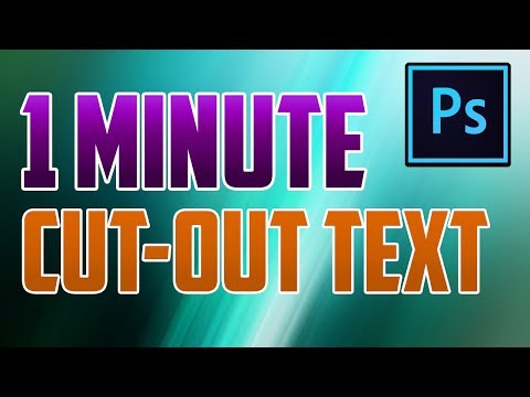 Photoshop CC : How to Make Cut-Out See through Text on Shapes