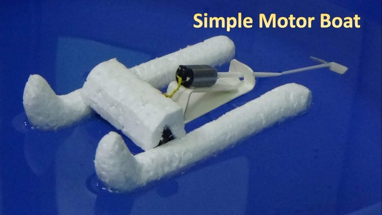 how to make a simple motor boat - Tutorial - YouTube