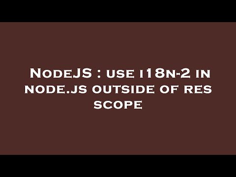 NodeJS : use