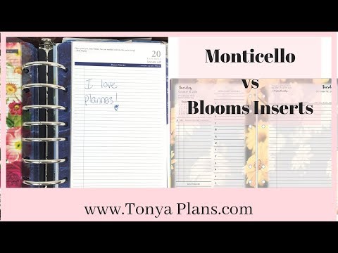 Changing My Planner’s Daily Inserts – Franklin Covey Coupon | Blooms vs Monticello Two Pages One Day