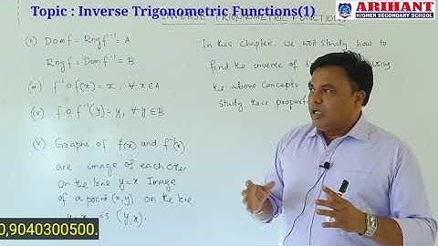 INVERSE TRIGONOMETRIC FUNCTIONS I VIDEO - 1I FOR CLASS 12 I BY B.P.BHATTA SIR.