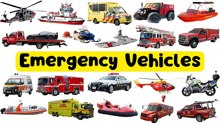 Emergency Vehicles | 20 Emergency Vehicles for Kids Fire Truck, Police Car, Ambulance Learning Video