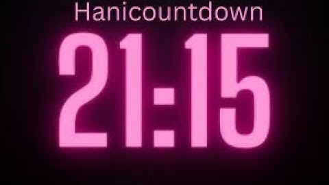 21 Minutes 15 seconds countdown Timer   Beep at the end   Simple Timer twenty one min fifteen sec