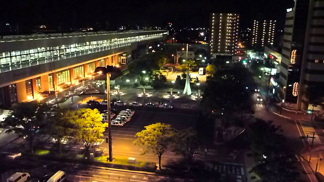 福島駅西口 タクシー乗り場夜景 Youtube