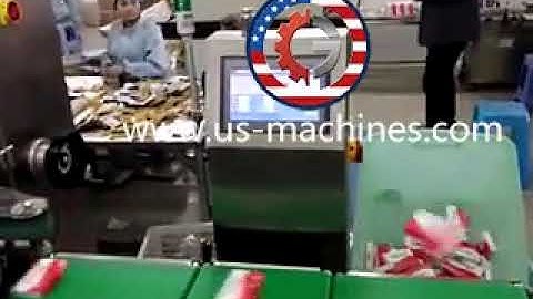 Food bag weigth checking machine product bag weight cherking line with rejection system