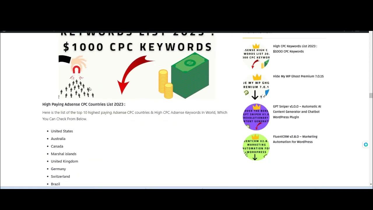 AdSense High CPC Keywords List 2023 1000 CPC Keywords YouTube