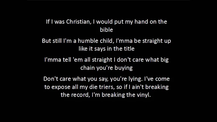 Skepta - Straight Up Remix LYRICS