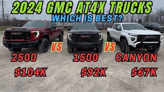 2024 GMC AT4X AEV Comparison: 1500 vs 2500HD vs Canyon Gas vs Diesel which is the best model? #at4x
