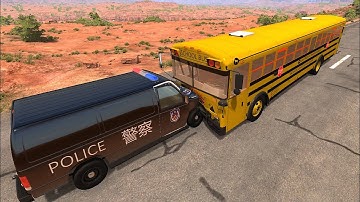 Direct Crashes With Bus Head on collision #4 - BeamNG.drive High Speed Crashes