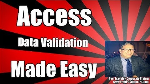 Access data validation Access 2010 Tutorial Microsoft Access 2010, 2013, 2016 Office 365