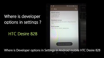 Where is Developer options in Settings in Android mobile HTC Desire 828