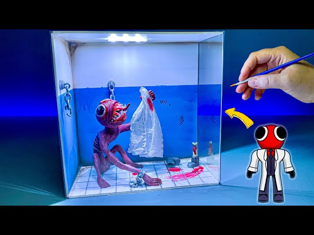 Diorama of realistic Rainbow Friends - RED In the Laboratory 