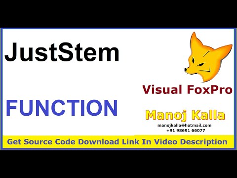 vfp JustStem function