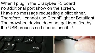 Crazybee F3 Problem connecting with USB = No discovery - Second video