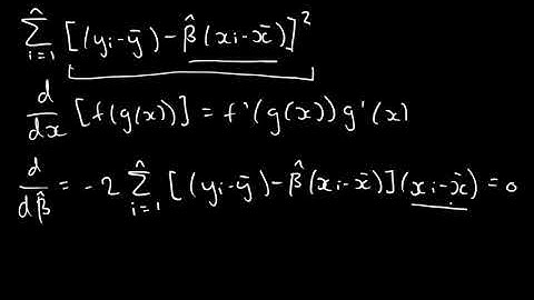 Deriving the OLS Estimators in Simple Linear Regression Model - Part 2
