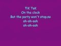 Keha  tik tok  lyrics