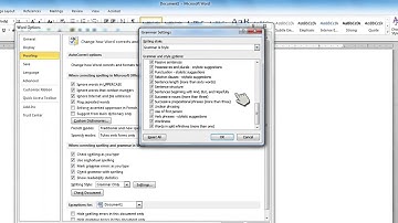 Grammer Checker Options, Word vs LibreOffice