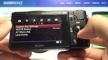 Sony Alpha A5000 - How to Switch On / Off AF Adjustment Settings?