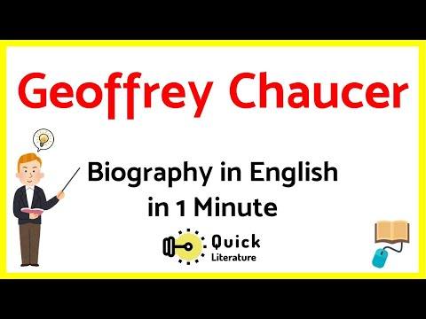 Geoffrey Chaucer Biography in 1 minute | Literature Short Notes | Father of English Literature