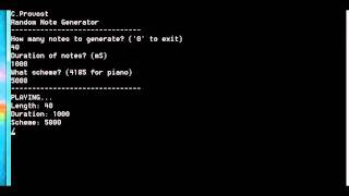 C++ Random note generator updated