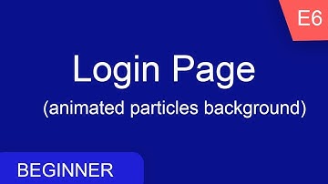 Flutter Login Page with Particle Animated Background | Flutter Beginner Series e6
