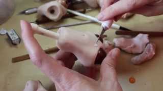 how to make a ball jointed doll out of polymer clay