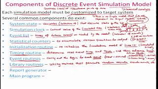 Lecture 4: Components of Discrete Event Simulation