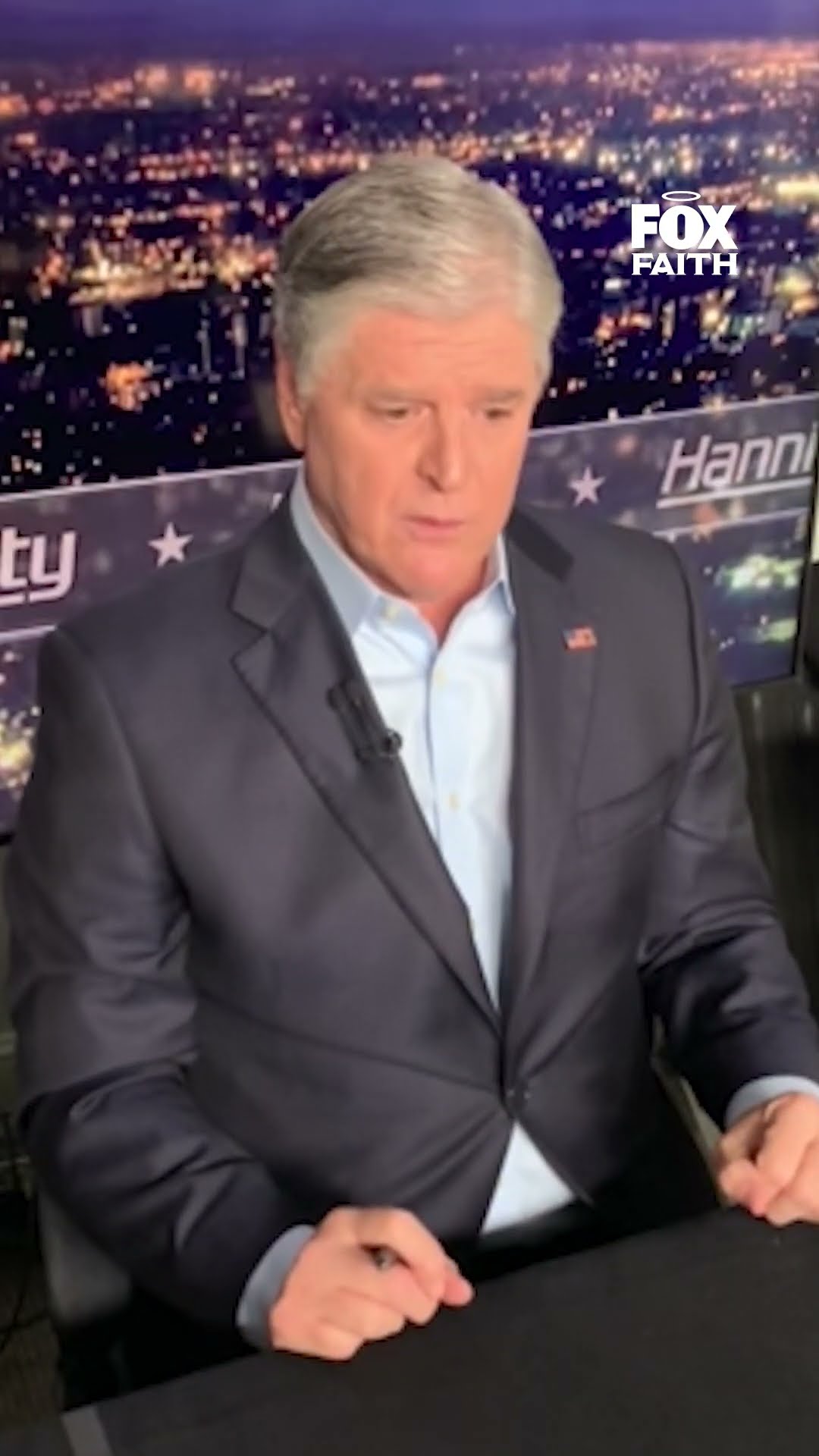 Sean Hannity says he can't imagine his life without faith.